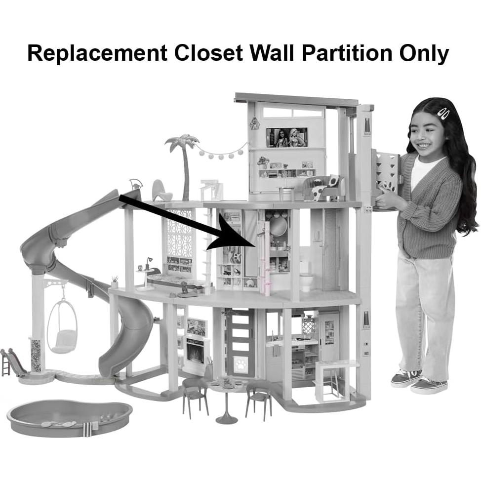 Pieza de Repuesto Muñeca Barbie HMX10 Pared Armario Blanca