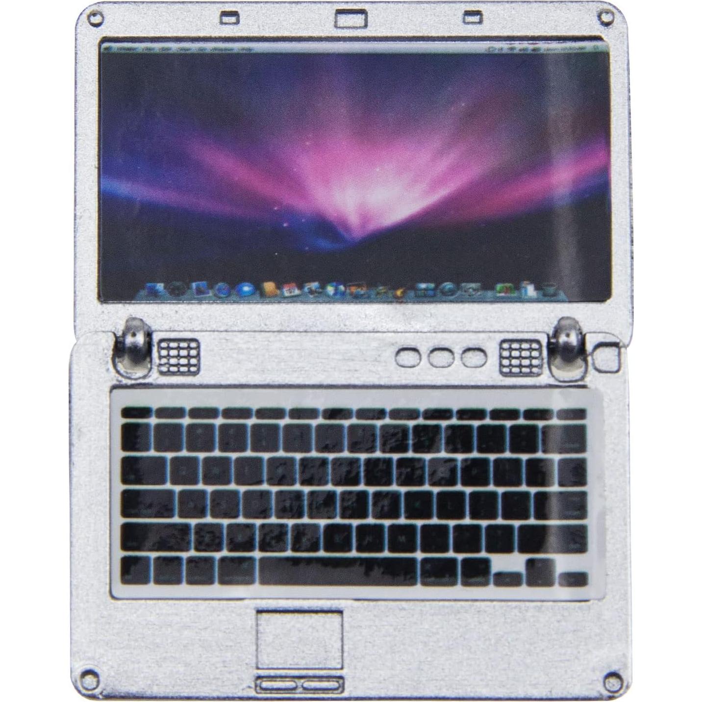 Laptop Miniatura Plegable ODDIER 1:12 para Casa de Muñecas