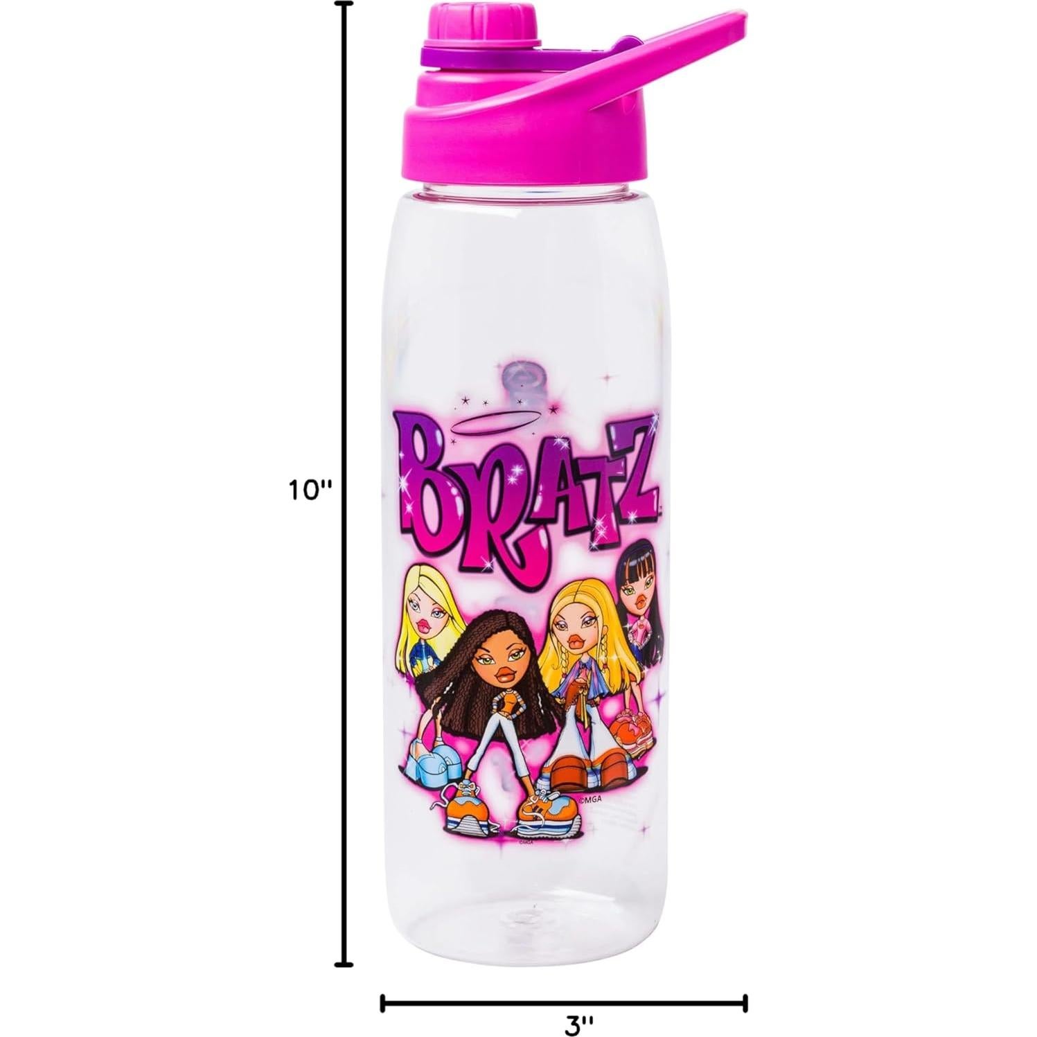 Botella de Agua Silver Buffalo Bratz 800ml con Tapa de Rosca
