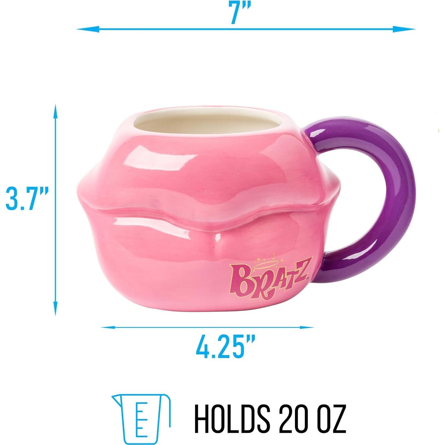 Taza Cerámica 3D Bratz Silver Buffalo 591 ml Labios