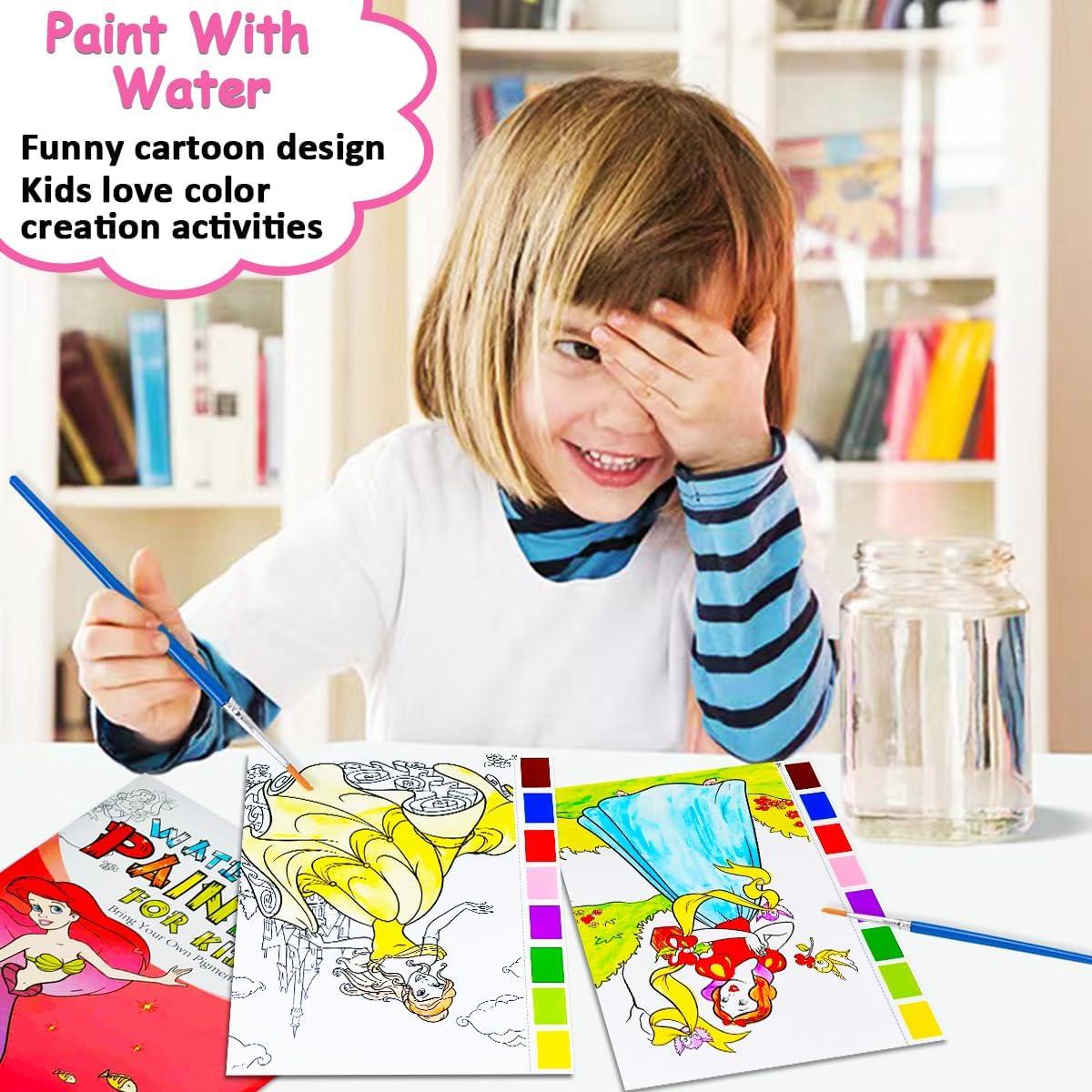 Libro de Colorear Acuarelas JZILU para Niños - Pintura Mágica