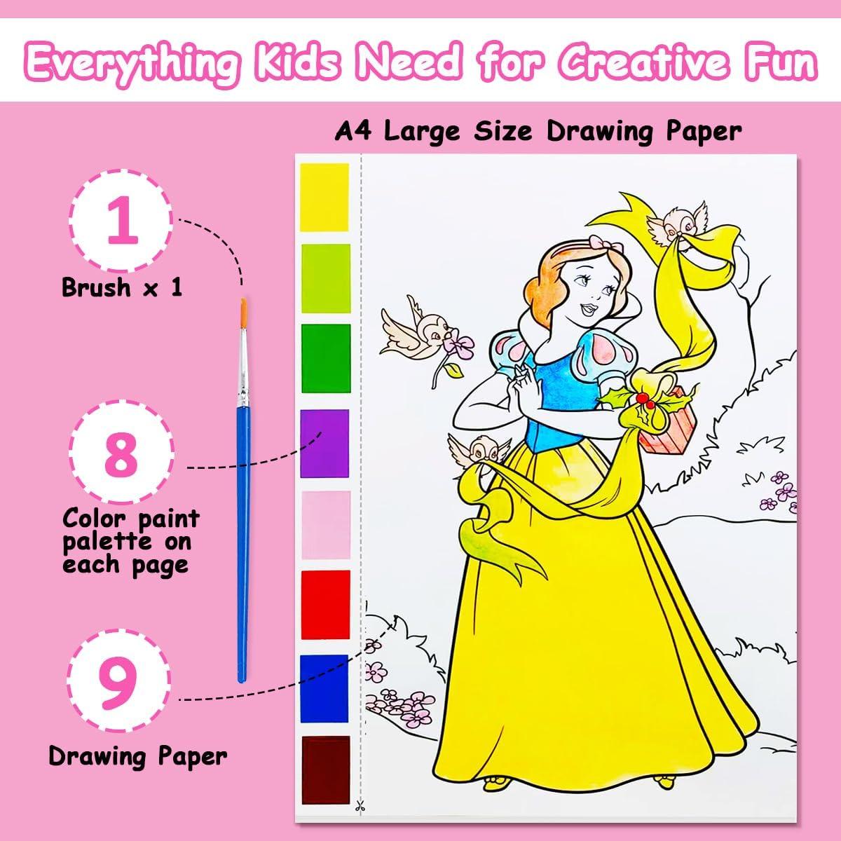 Libro de Colorear Acuarelas JZILU para Niños - Pintura Mágica