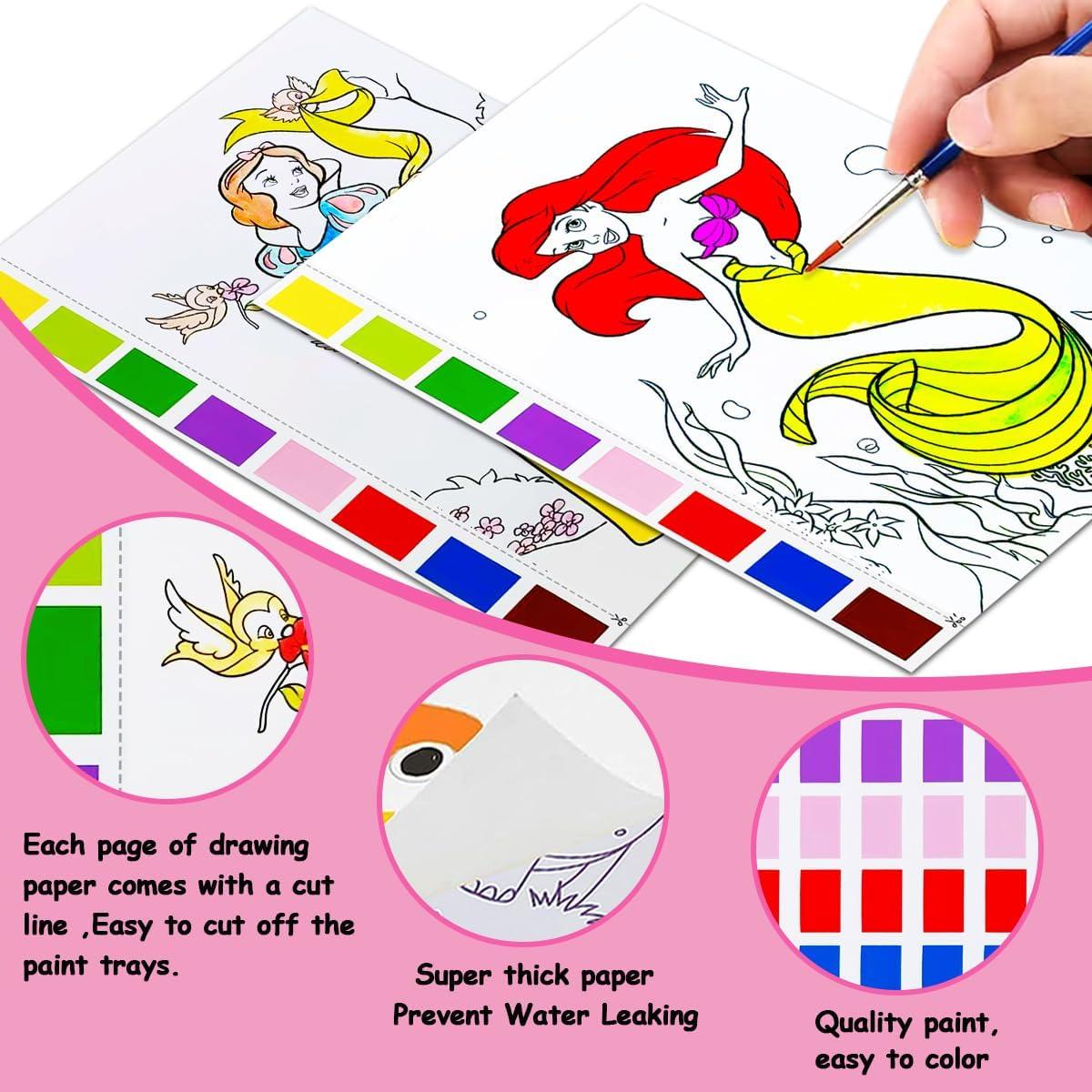 Libro de Colorear Acuarelas JZILU para Niños - Pintura Mágica