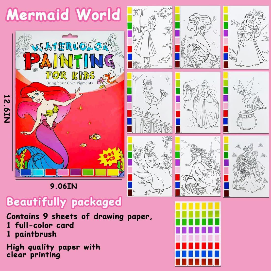 Libro de Colorear Acuarelas JZILU para Niños - Pintura Mágica