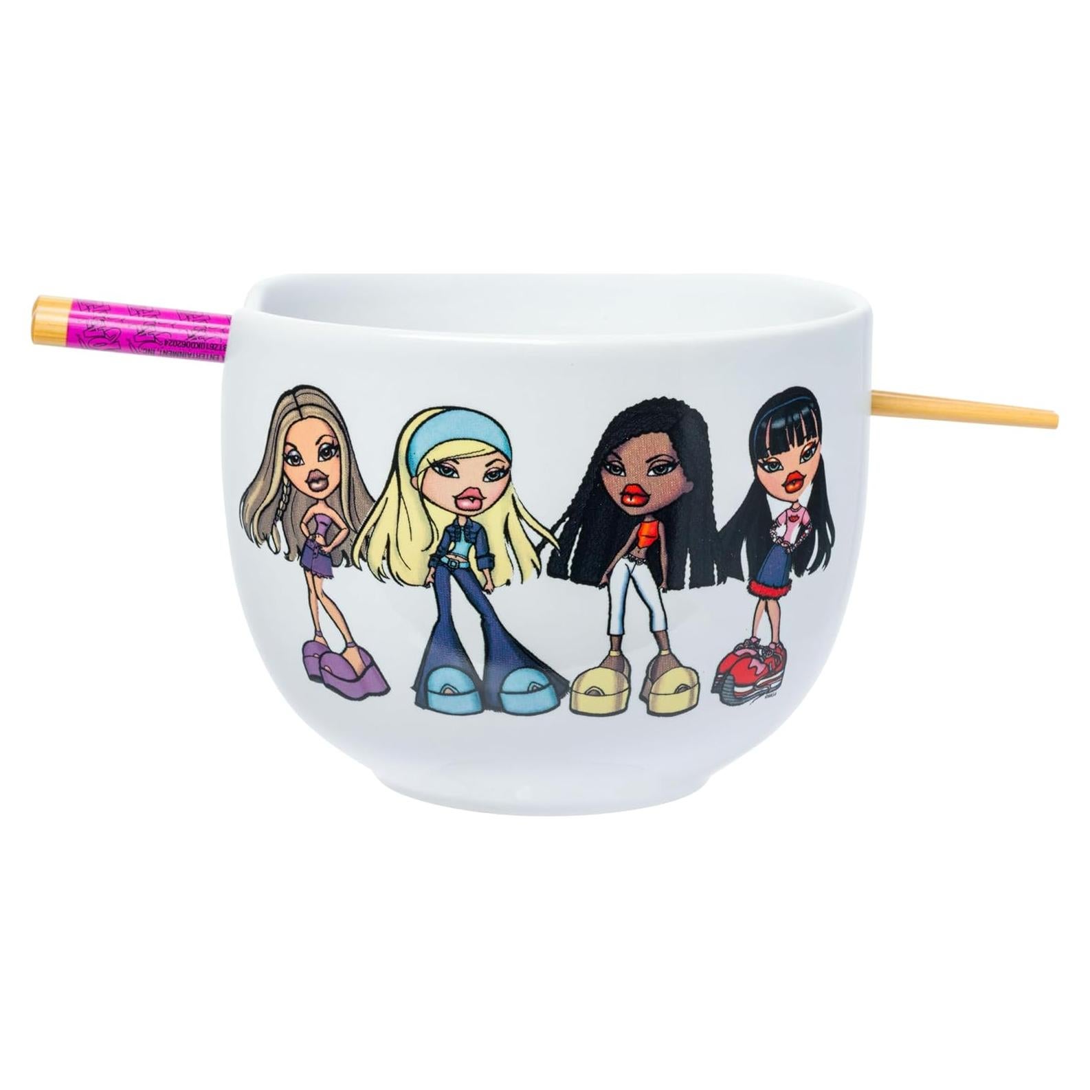 Tazón de Ramen Cerámica Bratz 590ml con Palillos Reutilizables