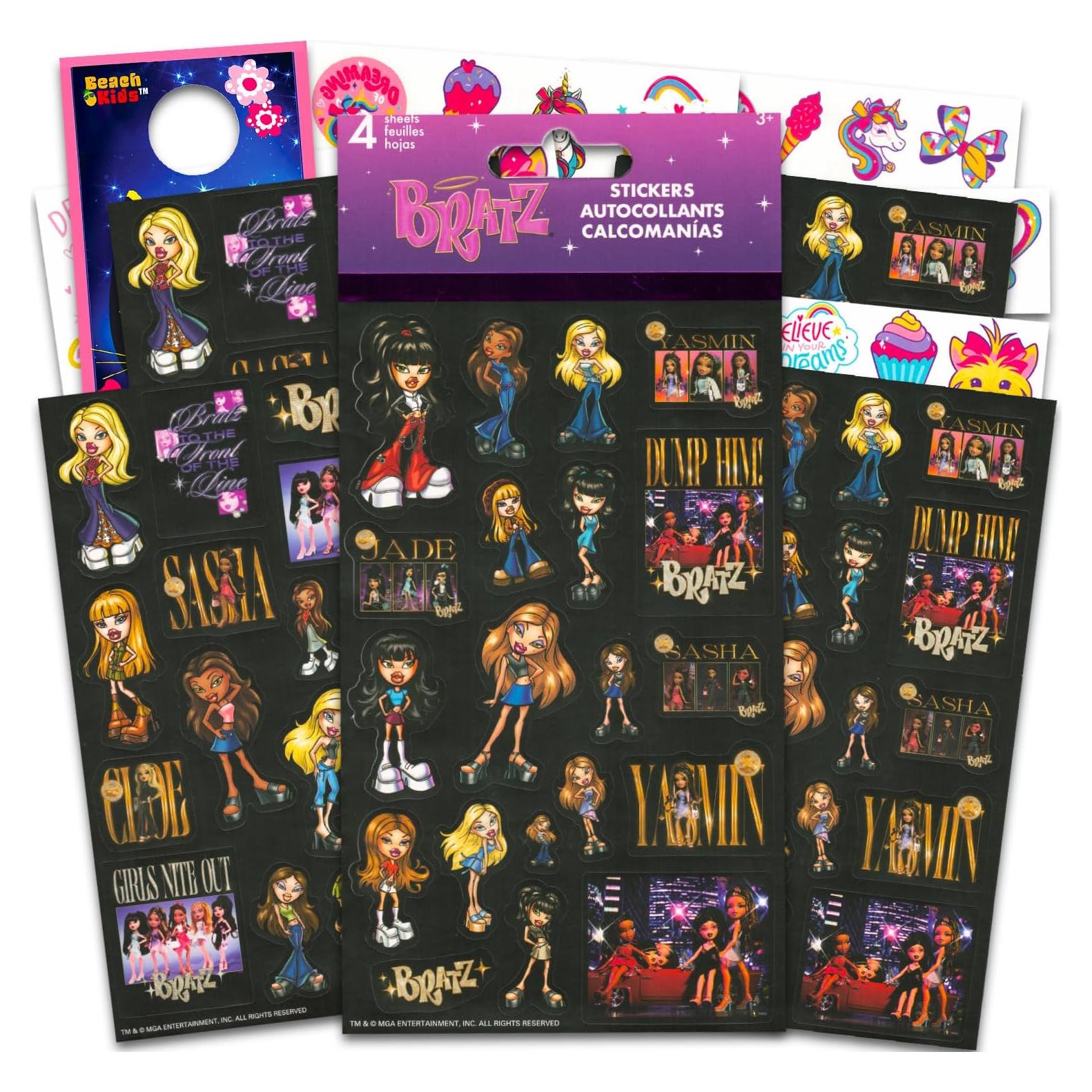 Stickers Bratz MGA Entertainment - 4 Hojas para Niñas