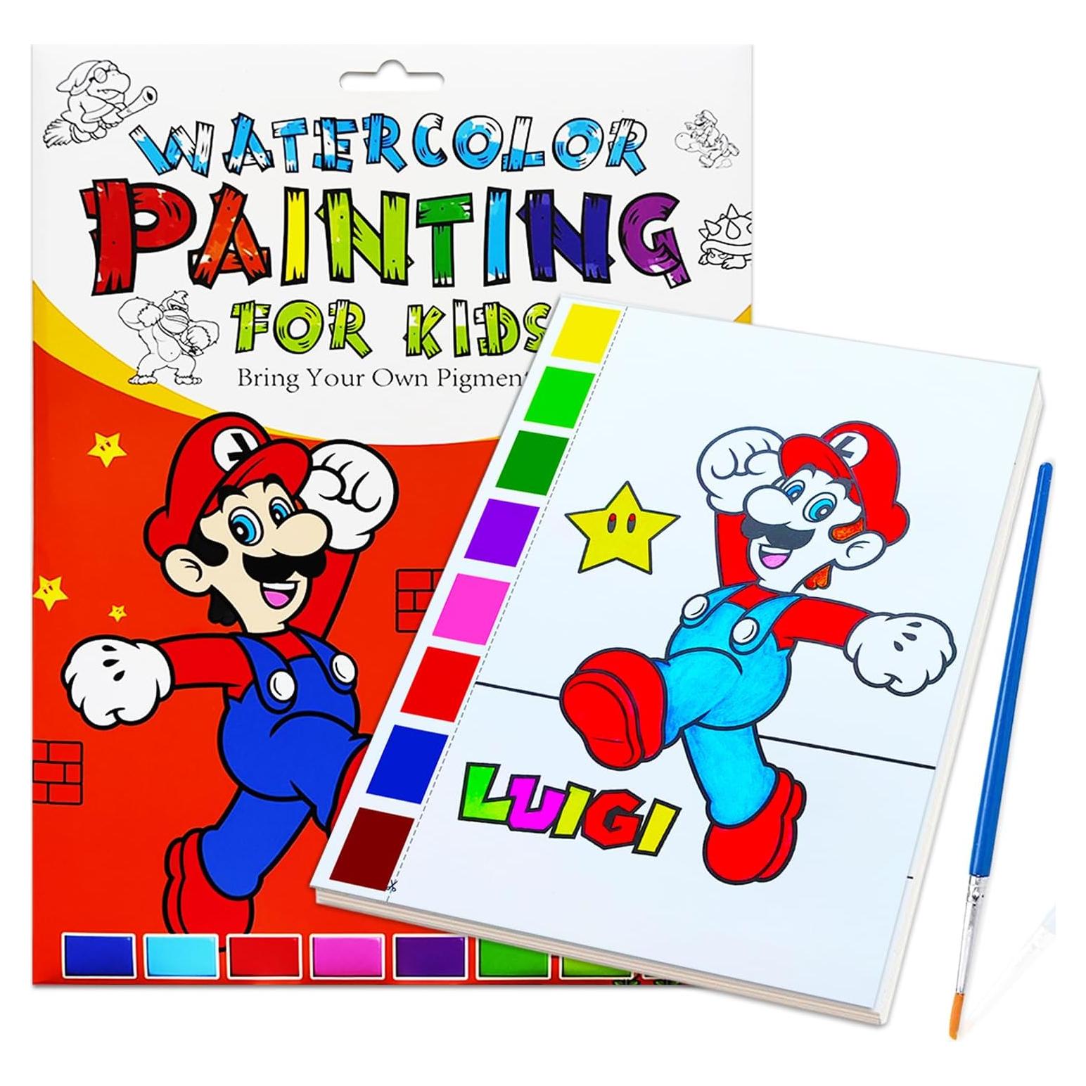 Libro de Colorear Acuarelas JZILU para Niños - Kit de Pintura
