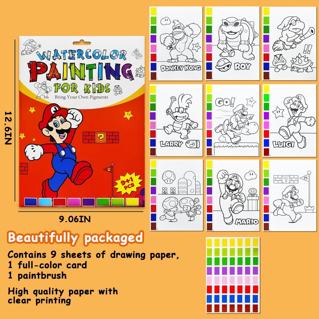 Libro de Colorear Acuarelas JZILU para Niños - Kit de Pintura