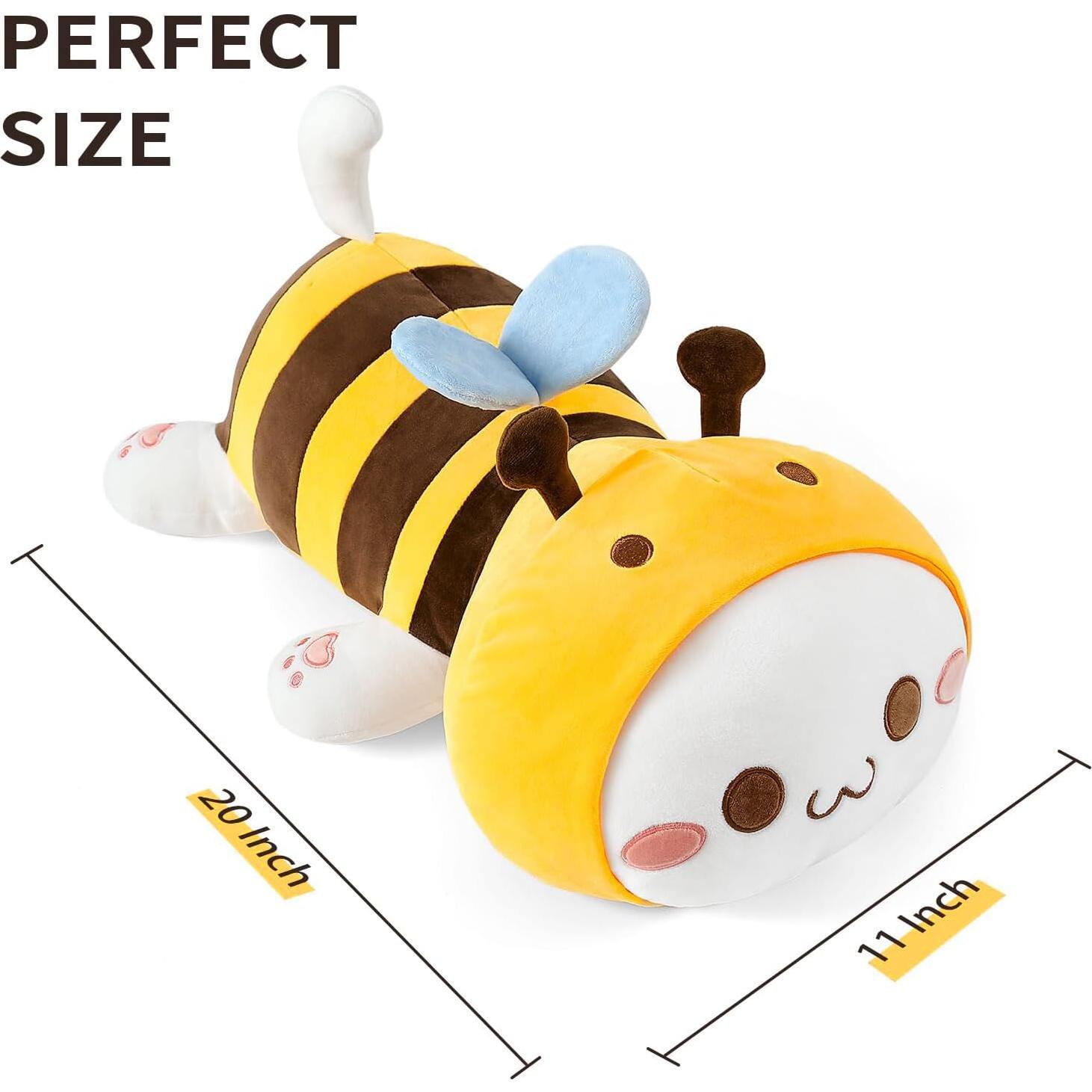 Juguete de Peluche Gato Abeja Amarillo Onsoyours 50 cm Suave