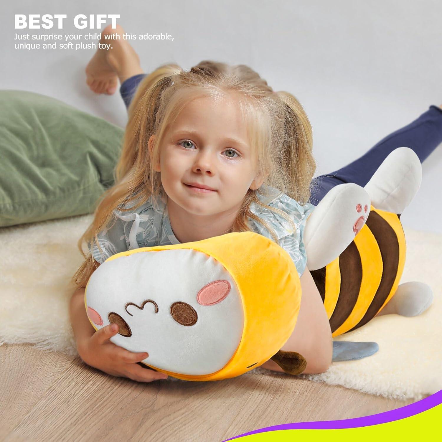 Juguete de Peluche Gato Abeja Amarillo Onsoyours 50 cm Suave