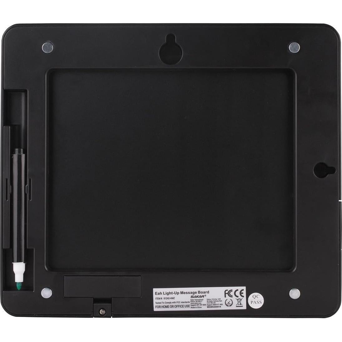 Tablero de Mensajes Iluminado Sakar 81248 - Negro y Rosa