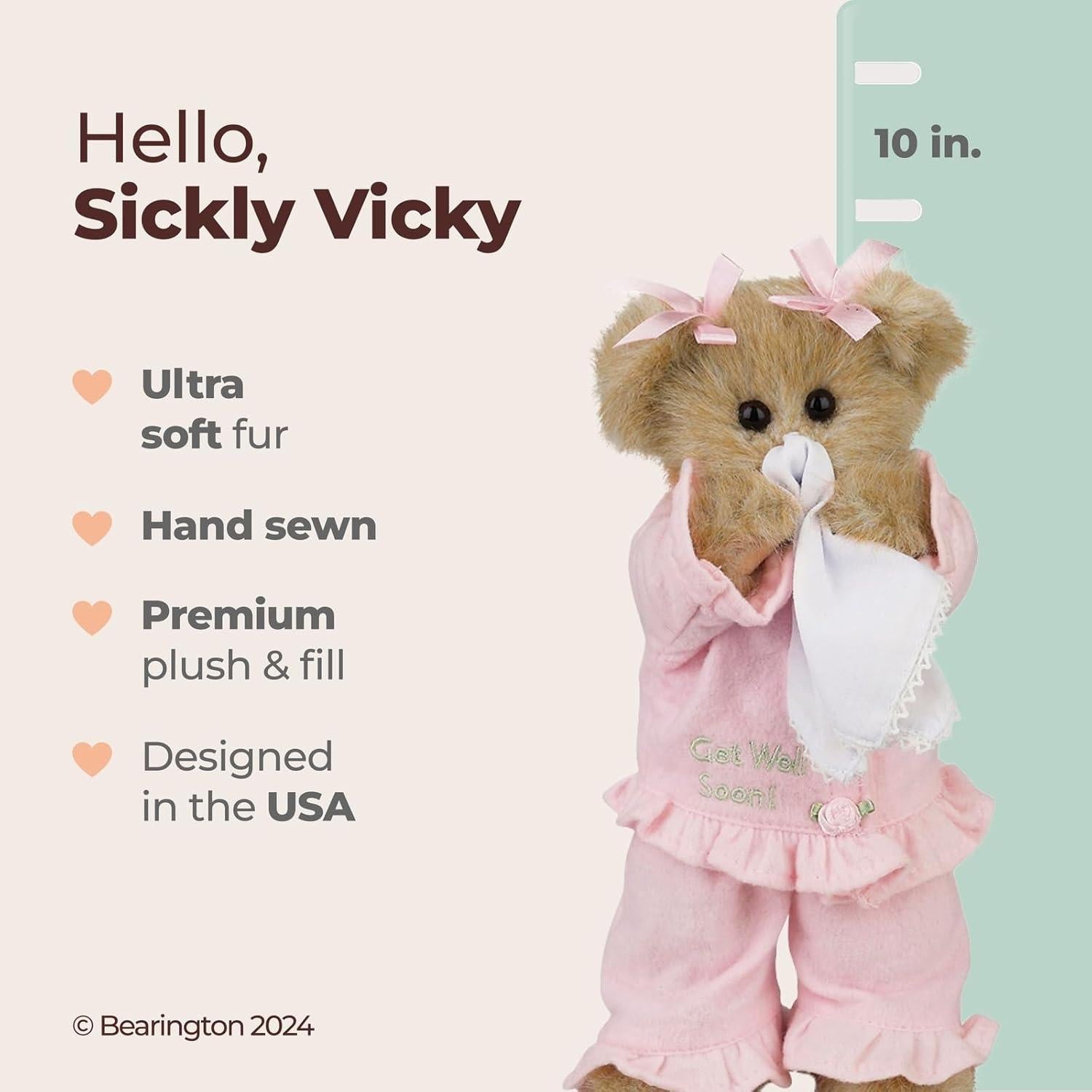 Osito de Peluche Bearington Sicky Vicky 25 cm para Recuperación