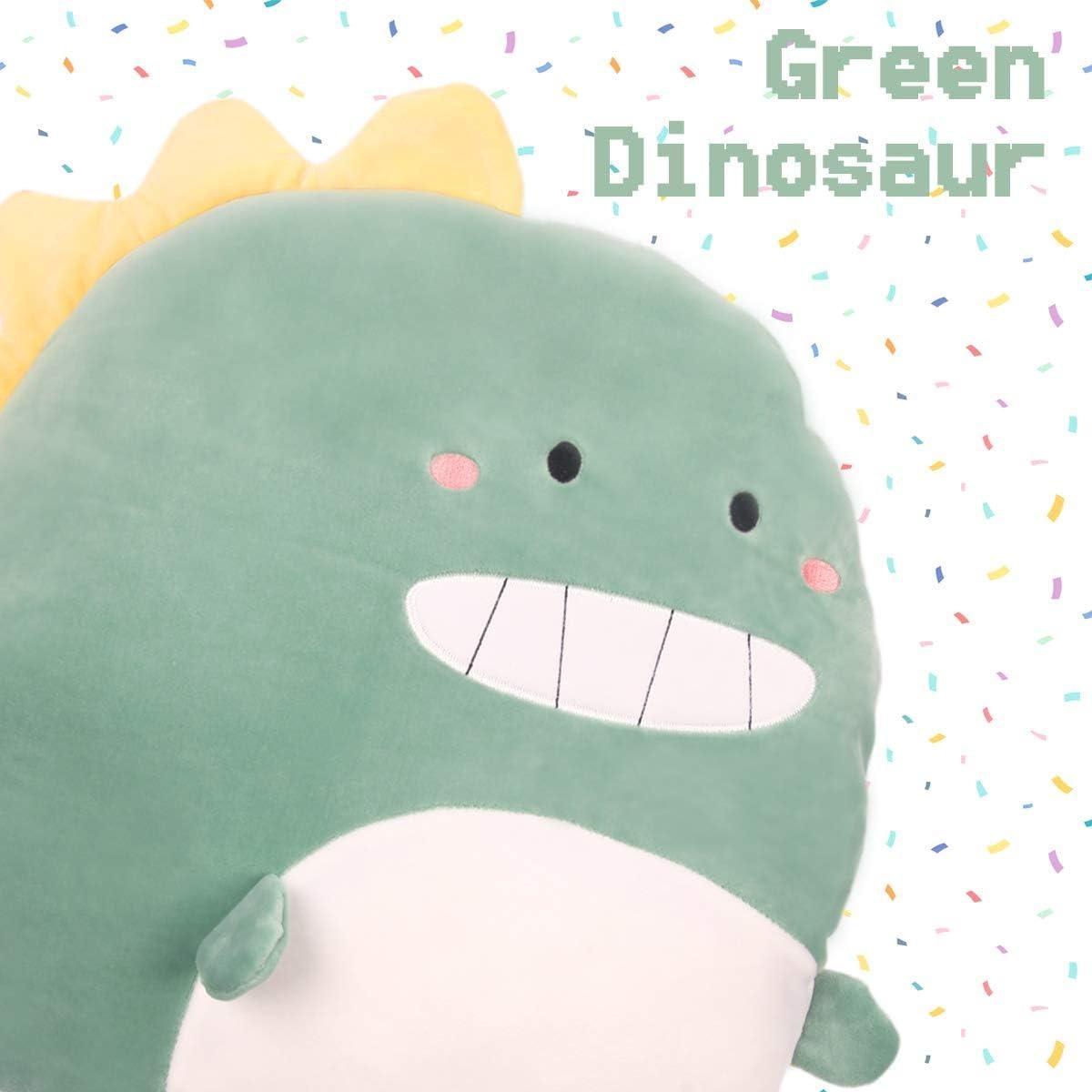 Almohada de Peluche Dinosaurio Verde ARELUX 40.6 cm Kawaii