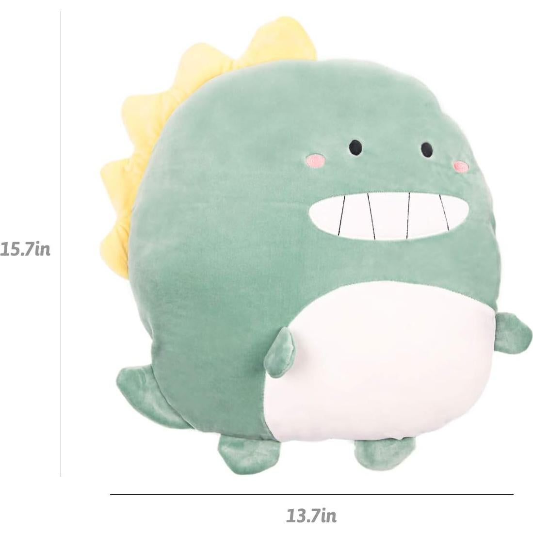 Almohada de Peluche Dinosaurio Verde ARELUX 40.6 cm Kawaii