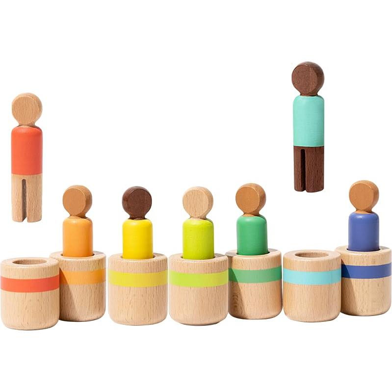 Juguete de Madera Lovevery Post & Play - 7 Muñecos para Bebés 13+ meses