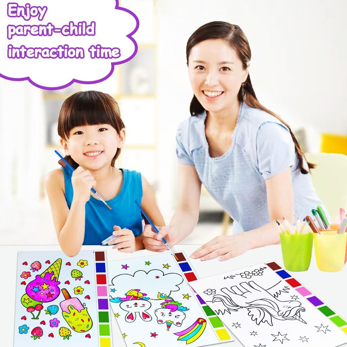 Libro de Colorear Acuarelas JZILU Unicornio 30x22 cm