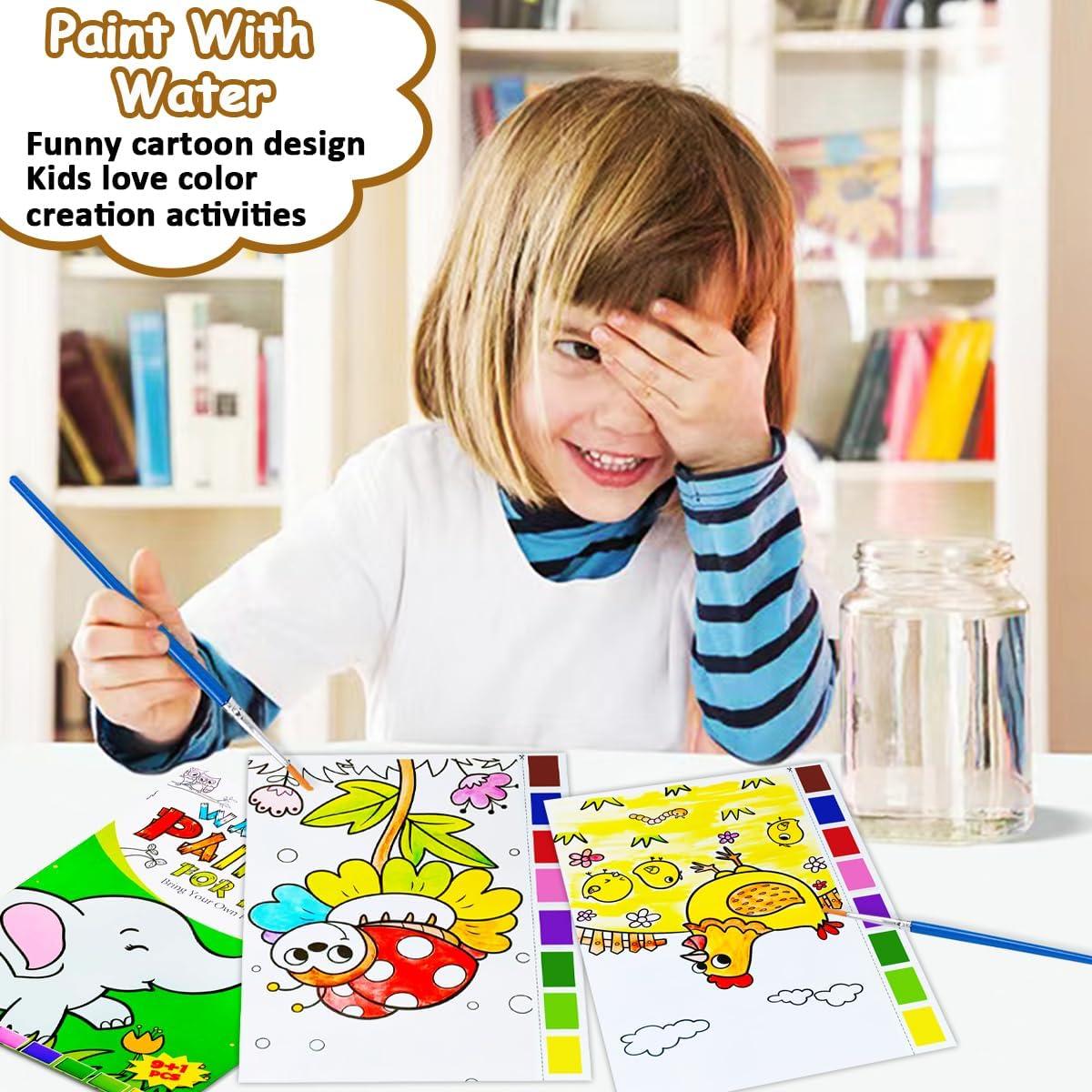 Libro de Colorear Acuarelas JZILU - Set Pintura Mágica