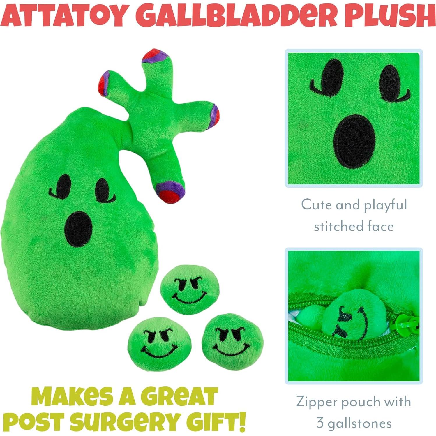 Peluche Vesícula Biliar Attatoy con 3 Cálculos Biliares