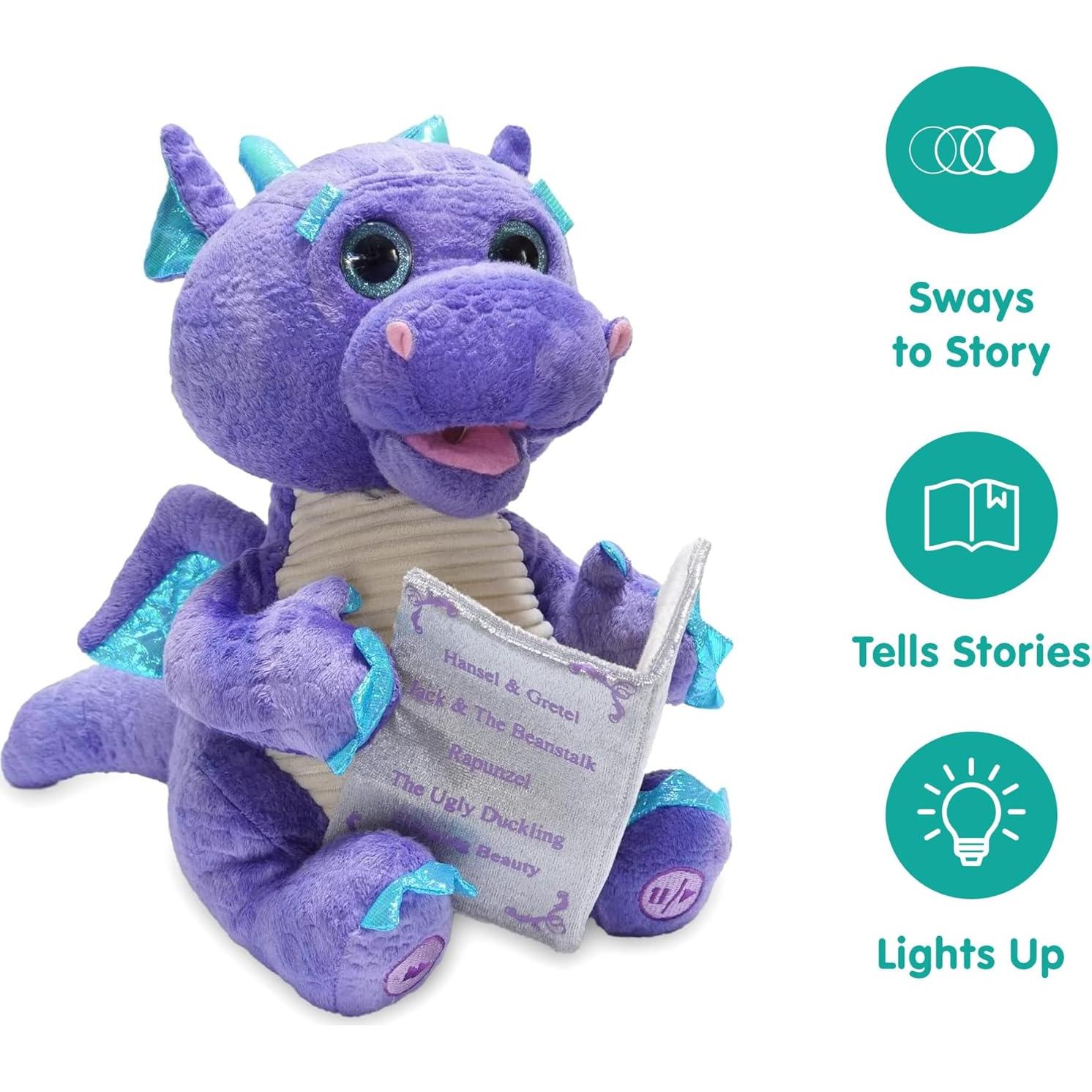 Cuddle Barn Dragón Cuentacuentos Duncan 30 cm Peluche Animado