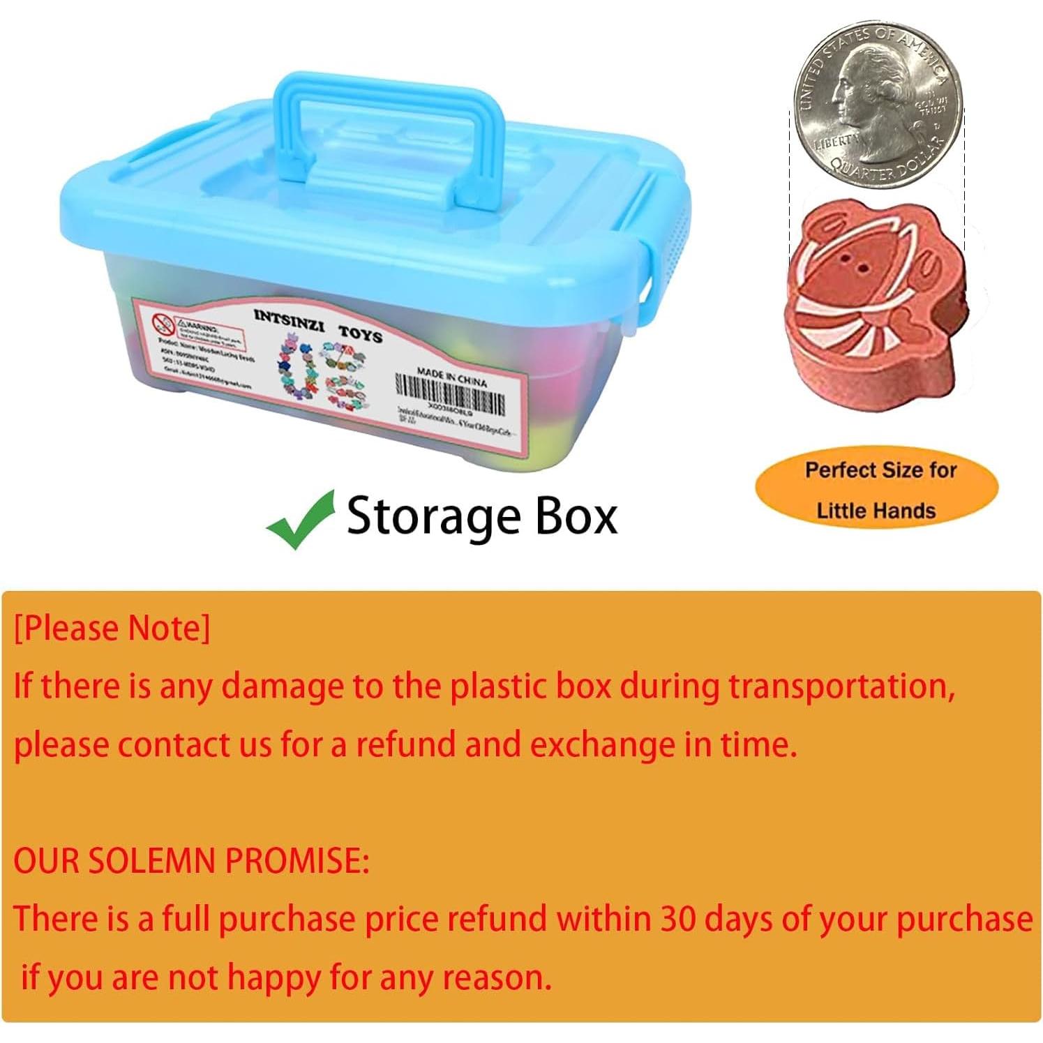 Cuentas de Enhebrar de Madera Intsinzi 47 Piezas Educativas