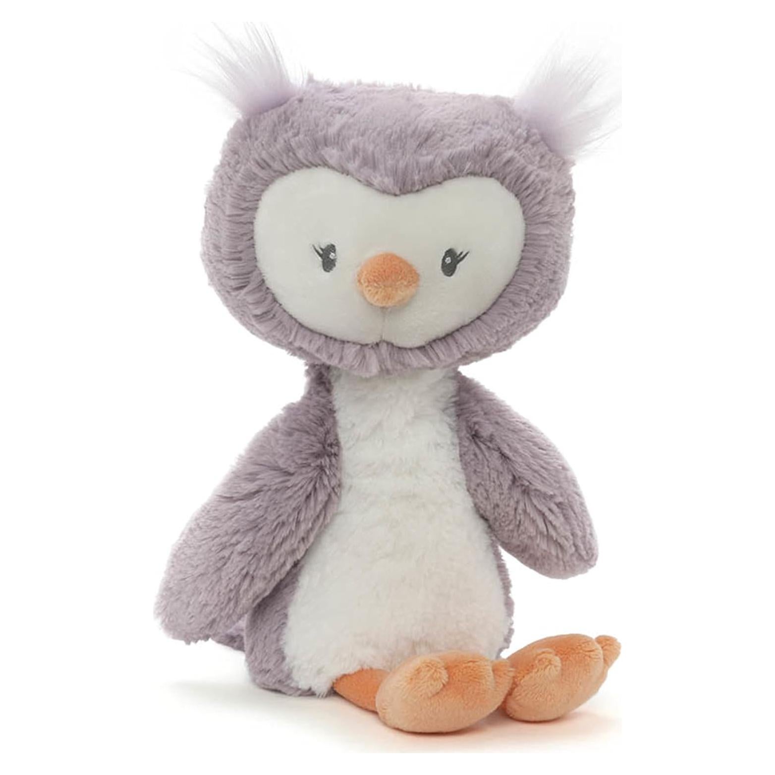 Peluche Búho Lil' Luvs Baby GUND 30 cm Morado y Blanco
