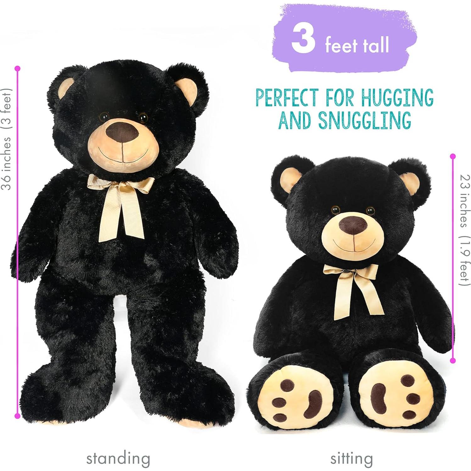 Oso de Peluche Gigante LotFancy 91 cm Lavable para Niños