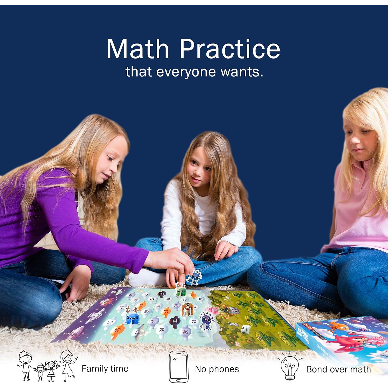 Juego de Mesa Cloud Hoppers - Matemáticas para Niños 6+