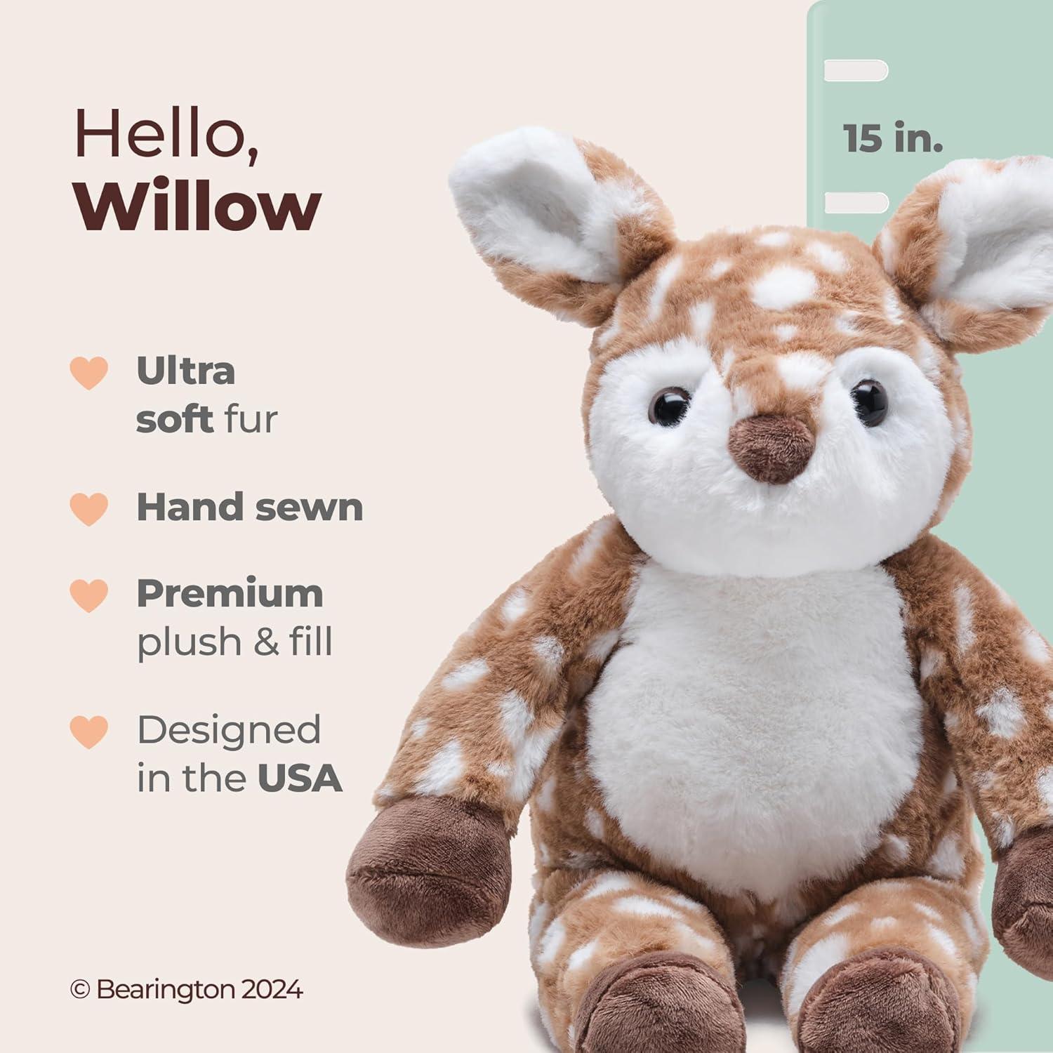 Peluche Ciervo Bearington Willow 38 cm Suave y Abrazable