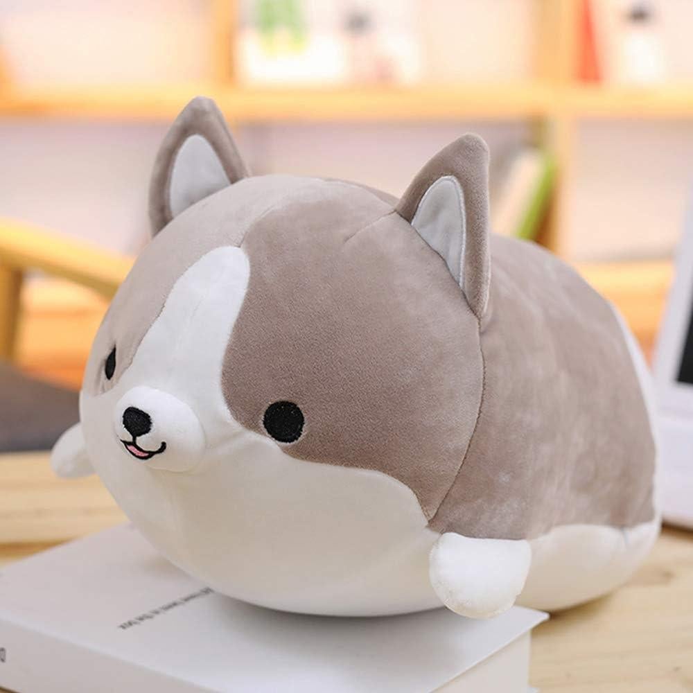 Cojín de Peluche Corgi Sofi 43.9cm Gris - Regalo Ideal