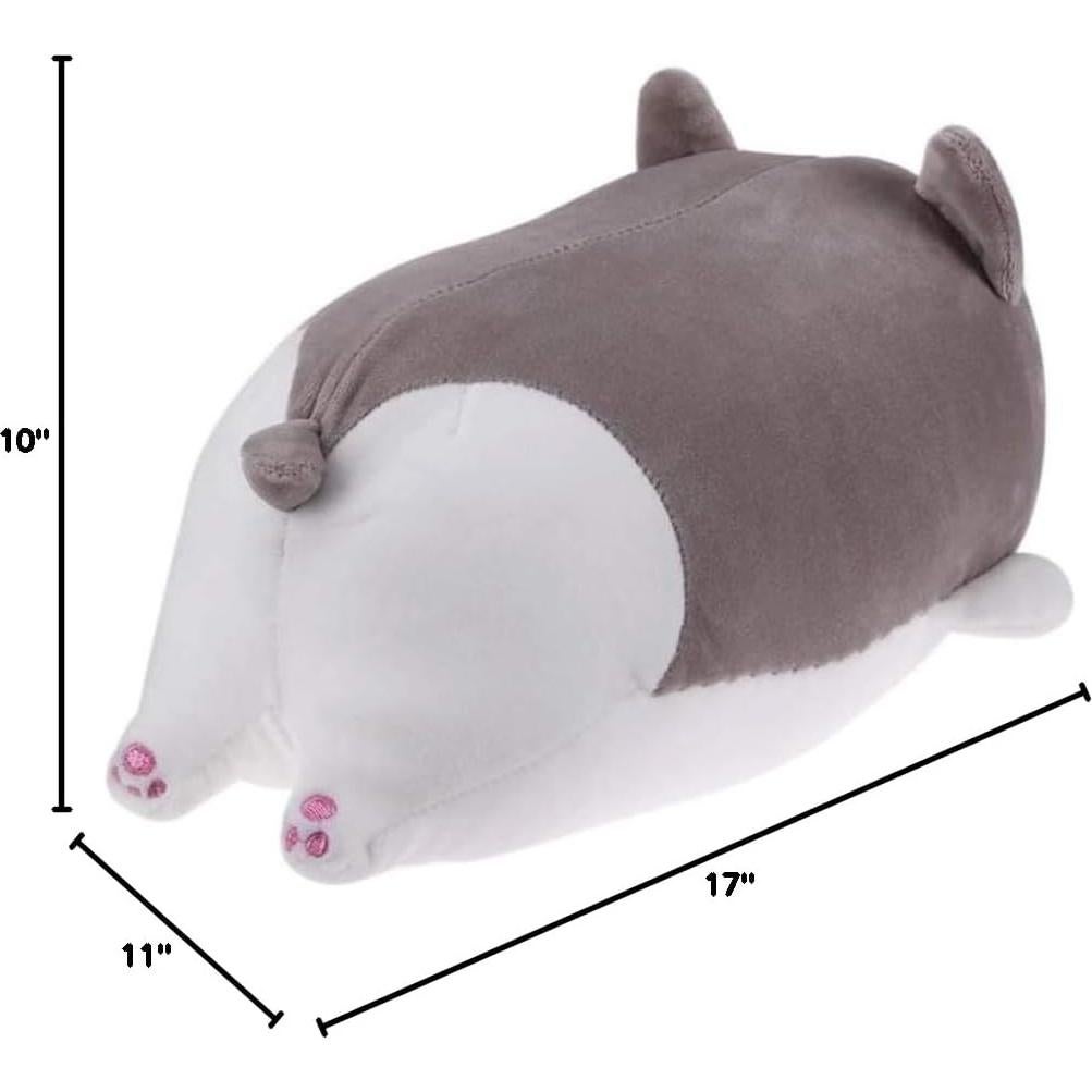 Cojín de Peluche Corgi Sofi 43.9cm Gris - Regalo Ideal