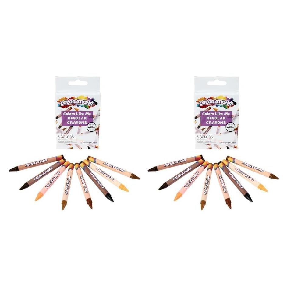 Crayones Colorations 8 Tonos de Piel Inclusivos Paquete 2