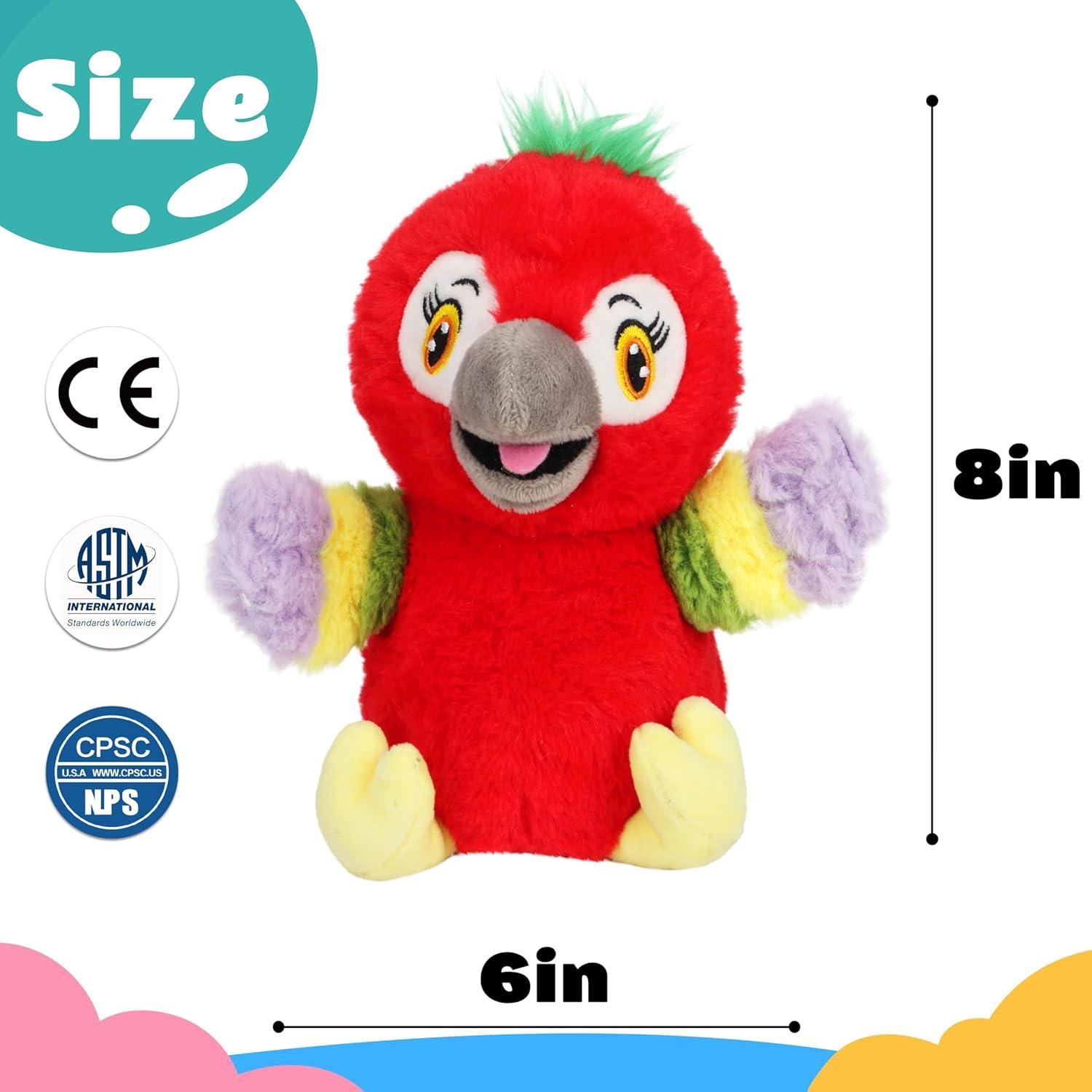 Loro Parlante Eléctrico Cuteoy 25.4cm Juguete Musical Interactivo