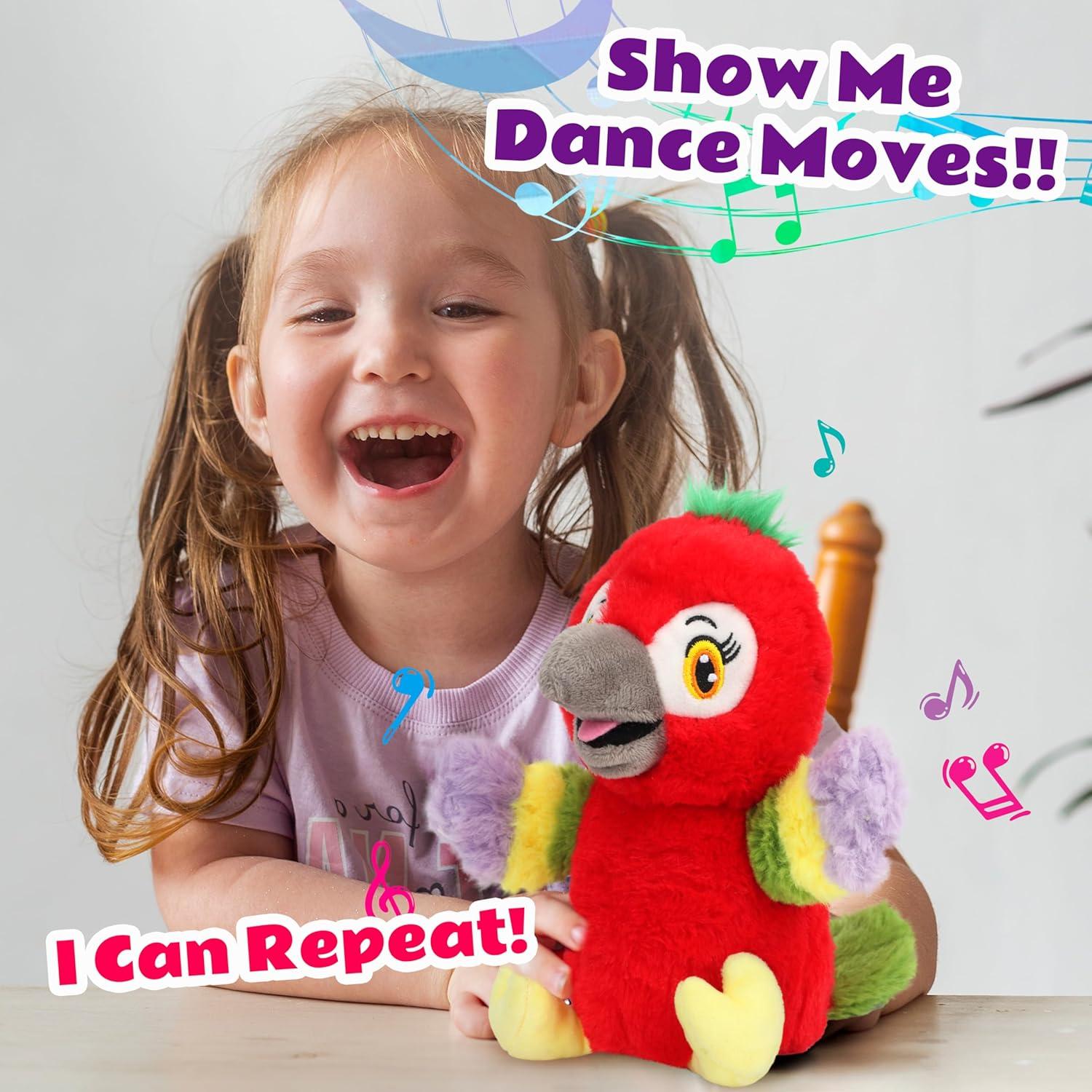 Loro Parlante Eléctrico Cuteoy 25.4cm Juguete Musical Interactivo