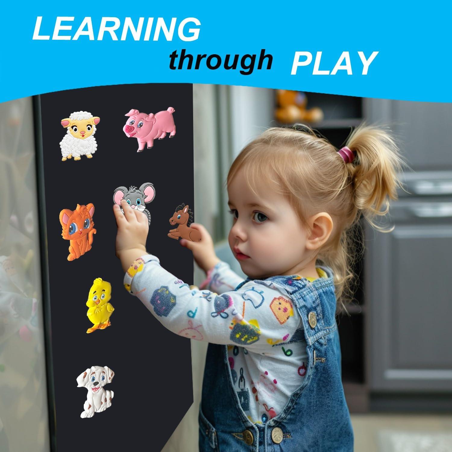 Imanes de Refrigerador ALNETI Animales de Granja 3D