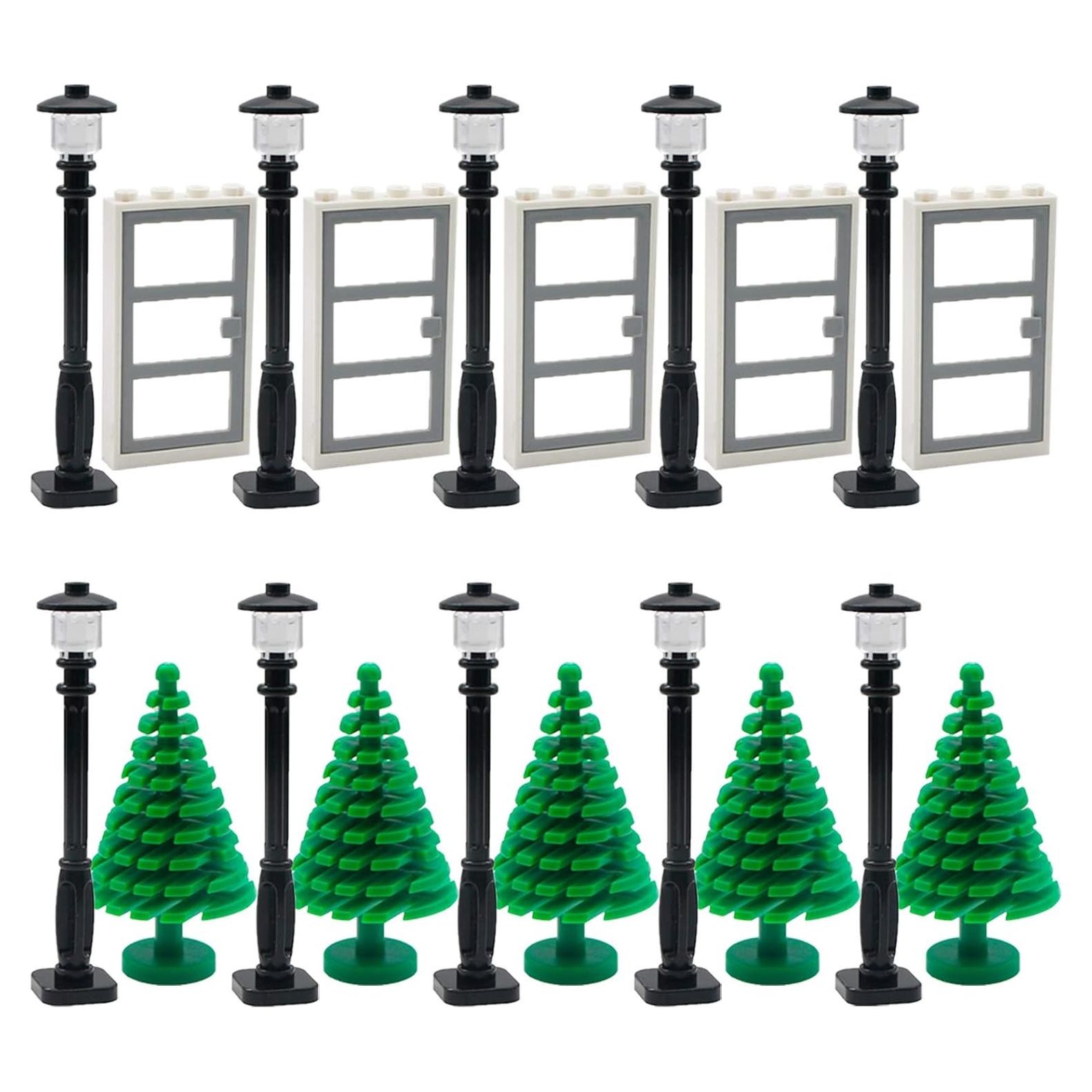 Accesorios de Ladrillos BroTex Farolas y Puertas 20 Piezas