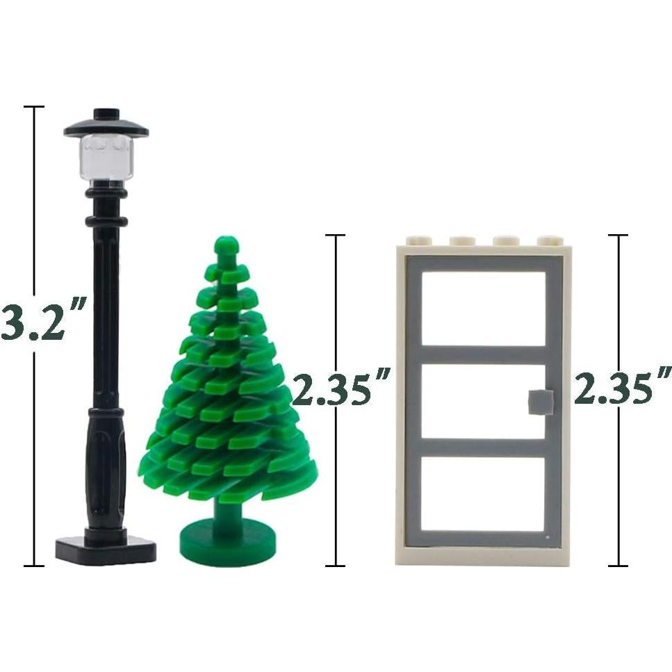 Accesorios de Ladrillos BroTex Farolas y Puertas 20 Piezas