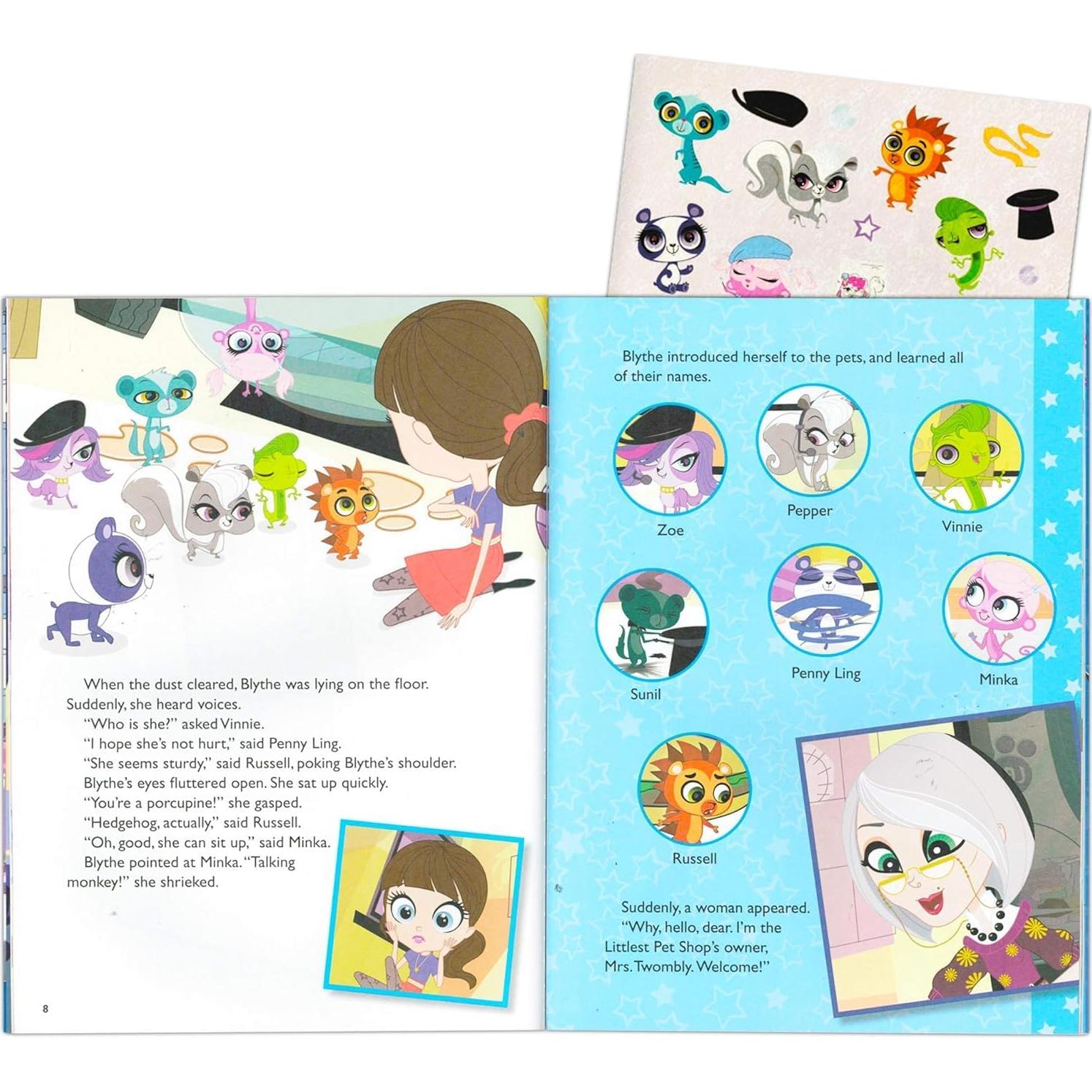 Set de Libros para Colorear Littlest Pet Shop - 1 Libro, 80 Stickers