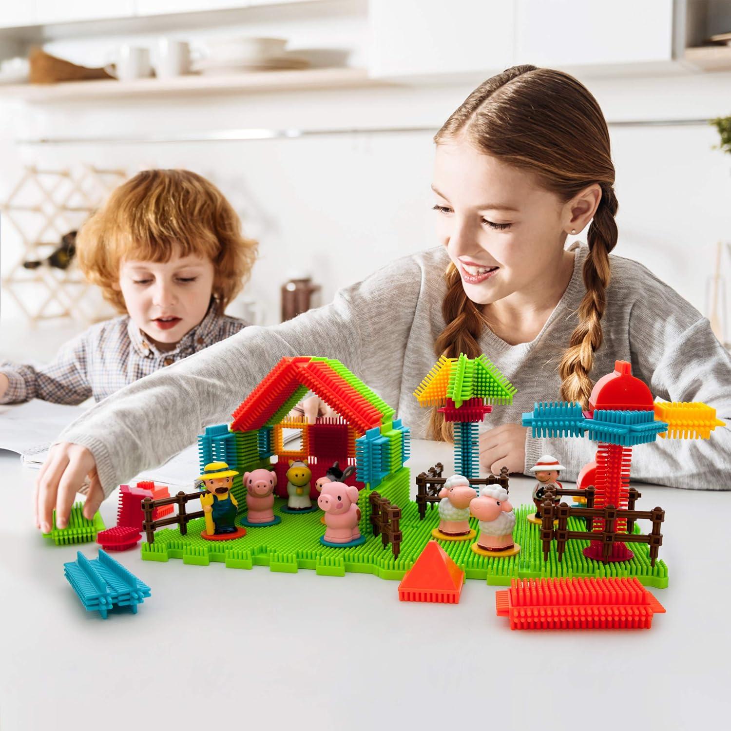 PicassoTiles PTB100 100 Piezas Bloques Erizo Granja