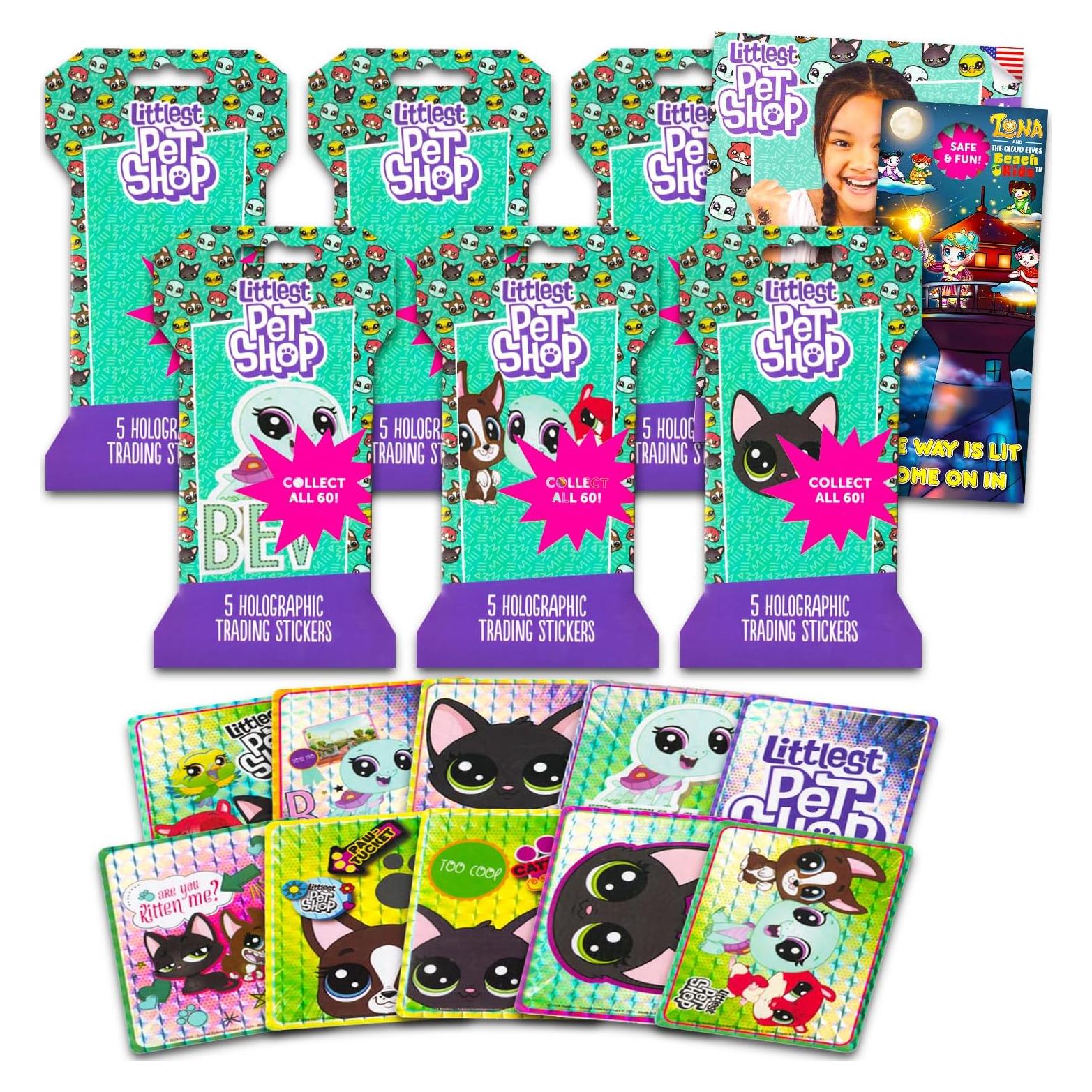 Paquete de 6 Calcomanías Holográficas Littlest Pet Shop
