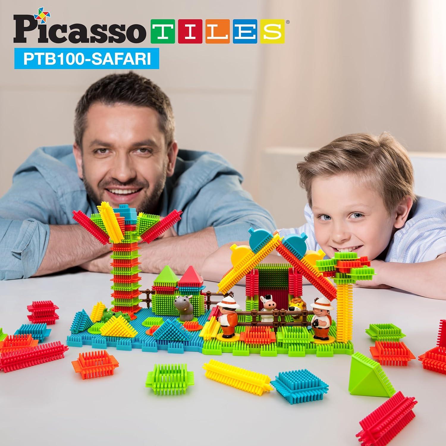 Picasso Toys PTB100 100 Piezas Bloques 3D Safari Juguete STEM
