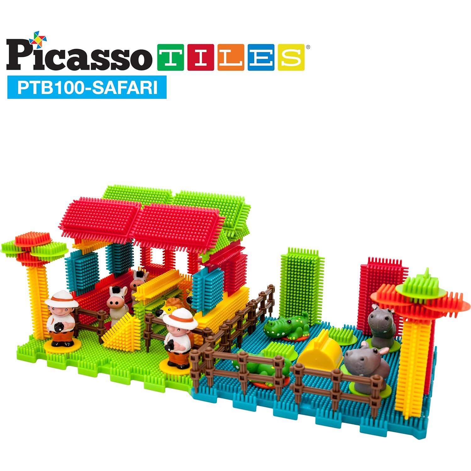 Picasso Toys PTB100 100 Piezas Bloques 3D Safari Juguete STEM