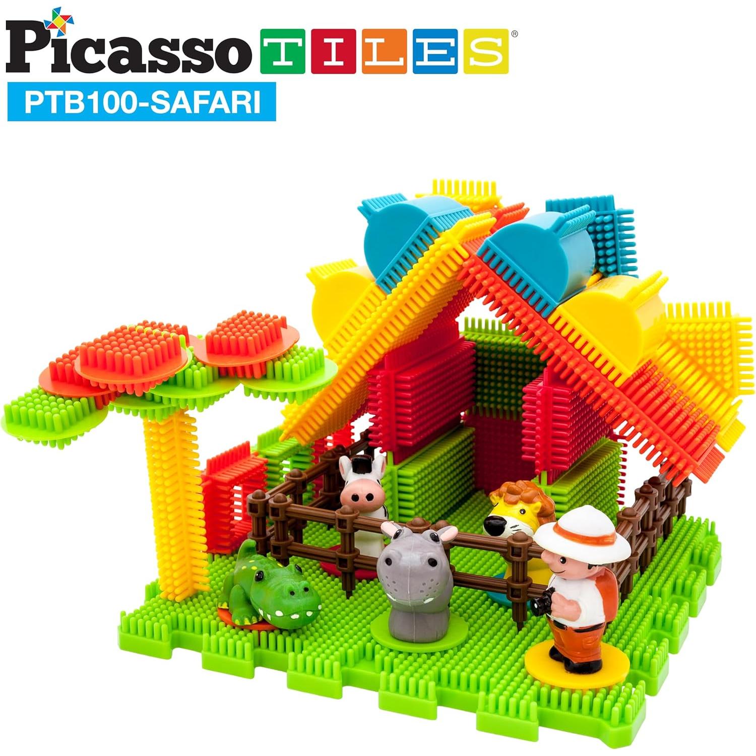 Picasso Toys PTB100 100 Piezas Bloques 3D Safari Juguete STEM