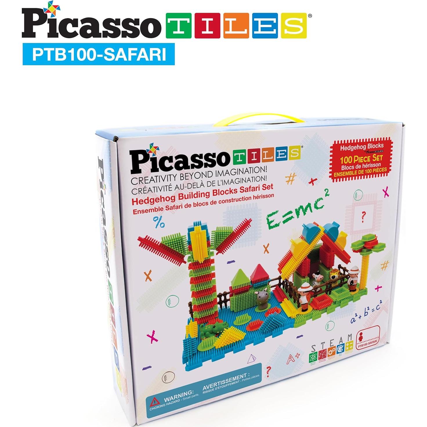 Picasso Toys PTB100 100 Piezas Bloques 3D Safari Juguete STEM