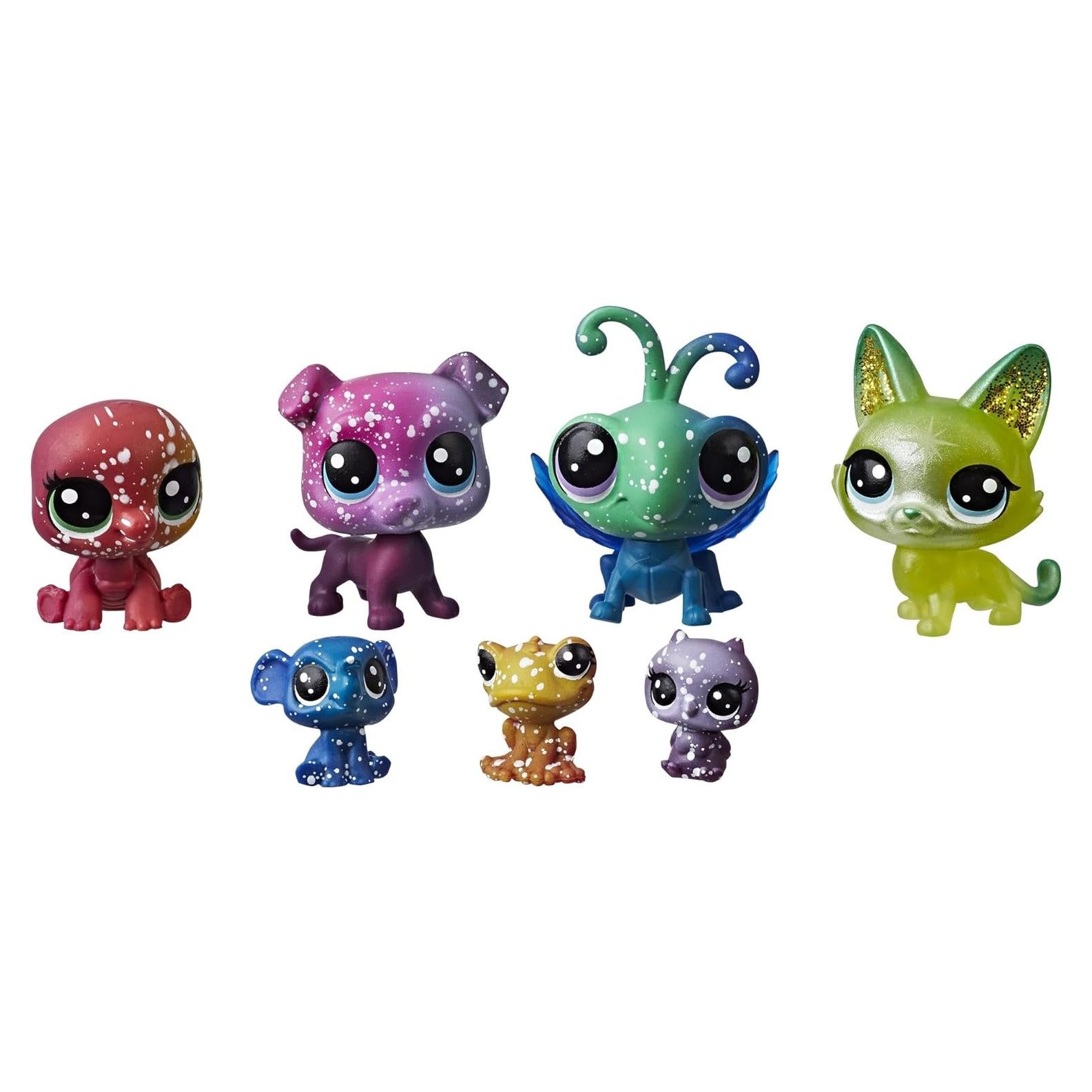Amigos Cósmicos Littlest Pet Shop - 4 Mascotas Mini y Teensie