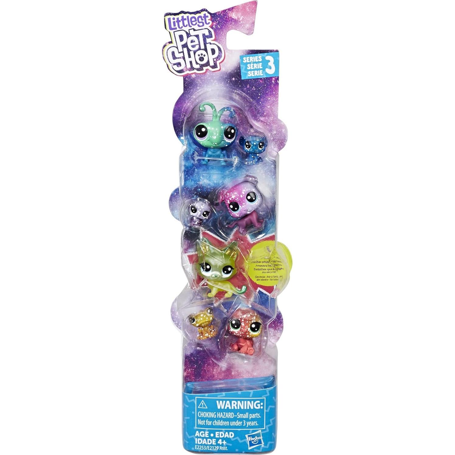 Amigos Cósmicos Littlest Pet Shop - 4 Mascotas Mini y Teensie