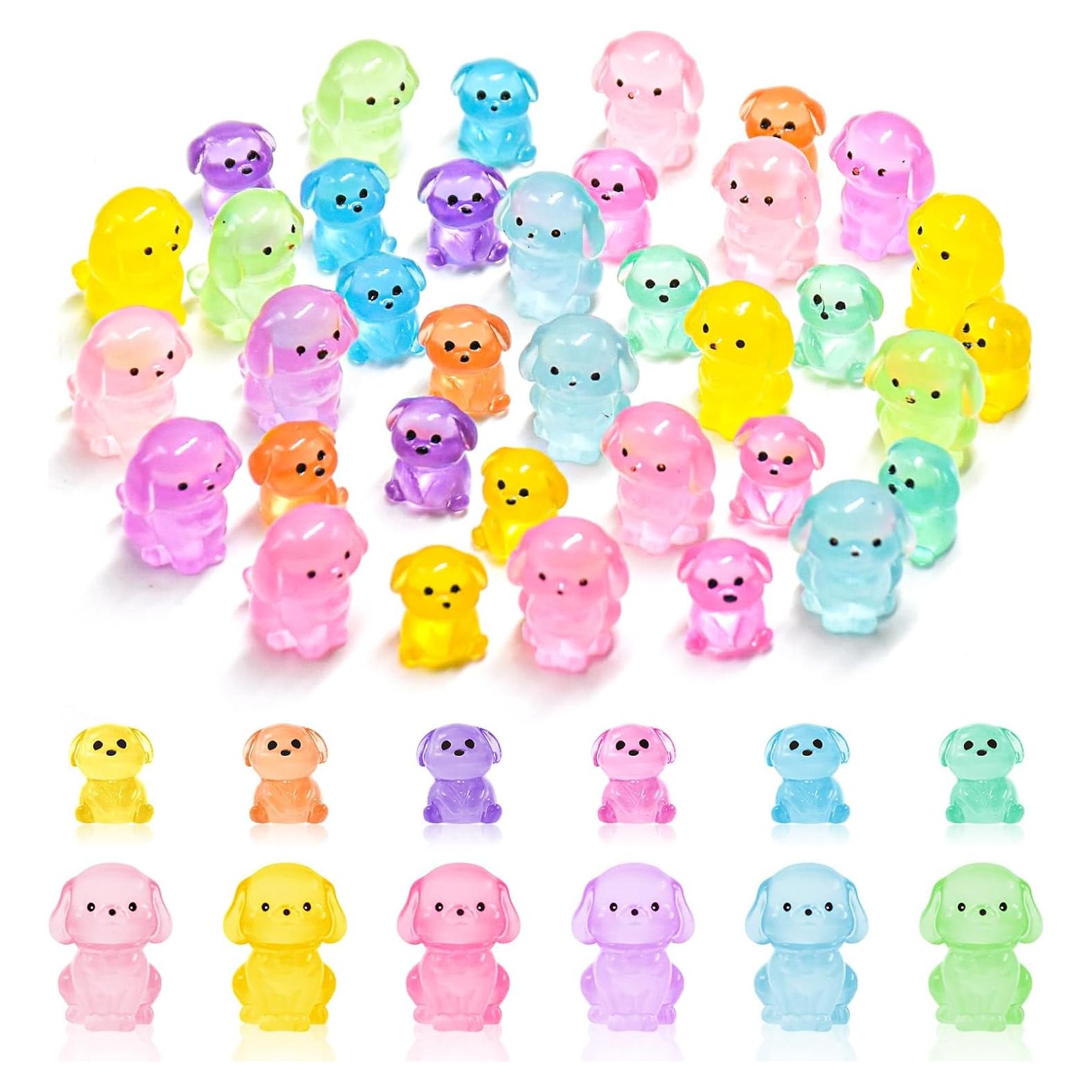 36 Mini Figuras de Perro Luminiscentes HOMICO para Decoración