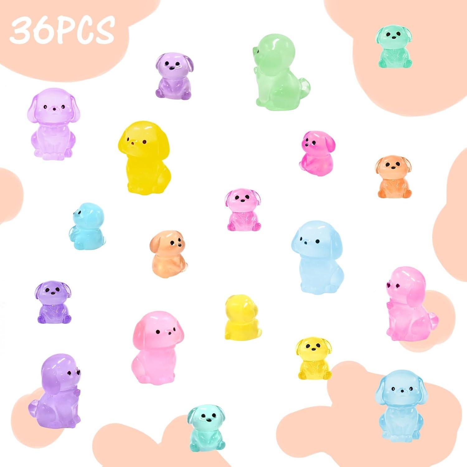 36 Mini Figuras de Perro Luminiscentes HOMICO para Decoración