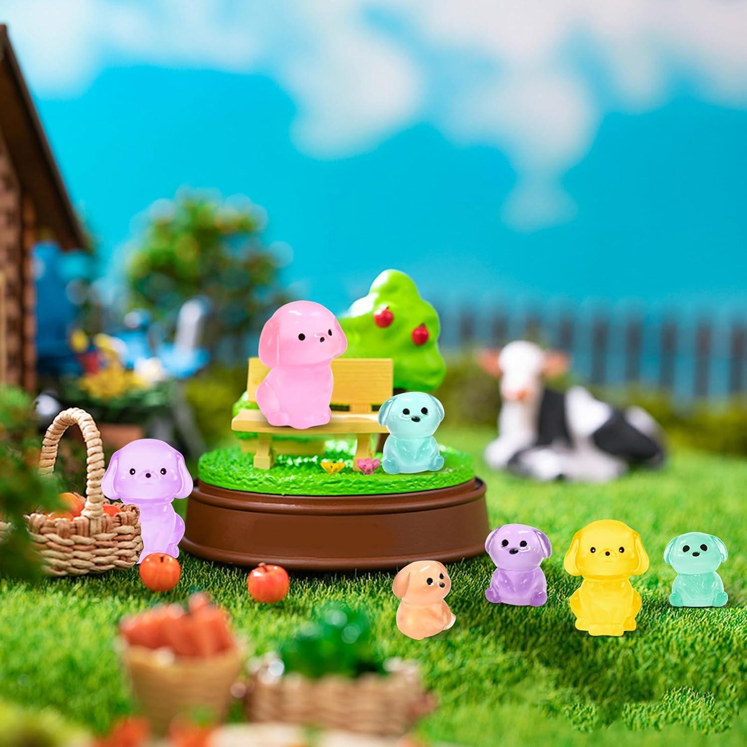 36 Mini Figuras de Perro Luminiscentes HOMICO para Decoración