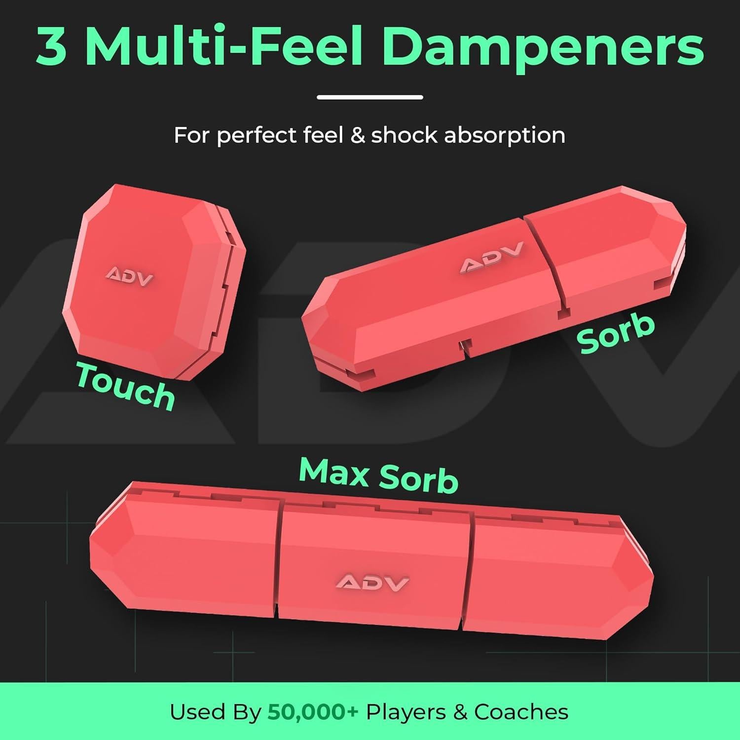 Amortiguador de Raqueta de Tenis ADV - Paquete de 3 - Silicona