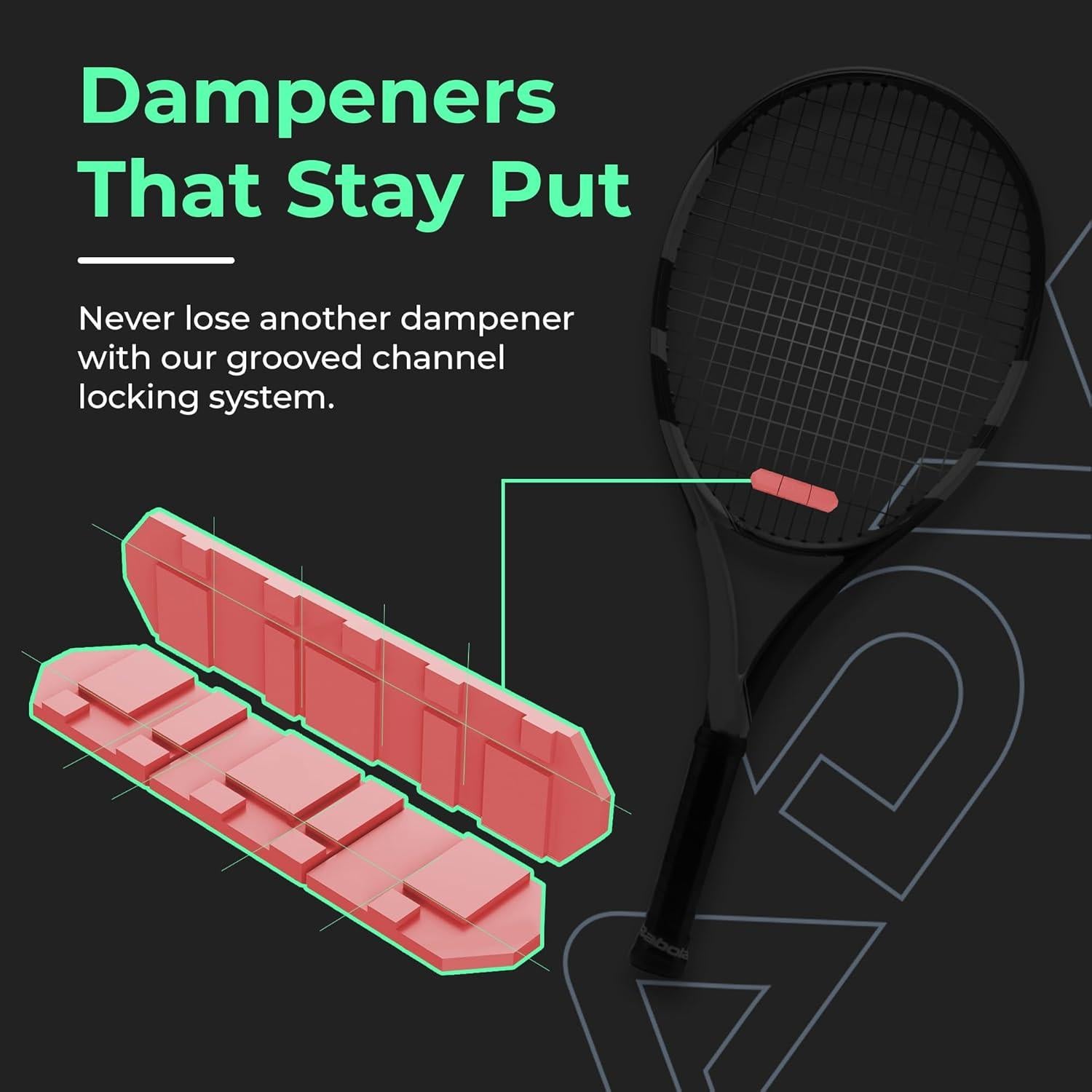 Amortiguador de Raqueta de Tenis ADV - Paquete de 3 - Silicona